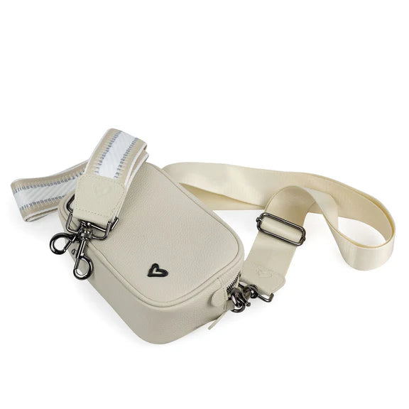 Durham Vegan Leather Crossbody - Cream