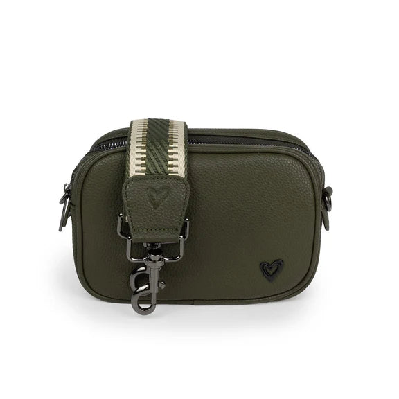Durham Vegan Leather Crossbody - Olive
