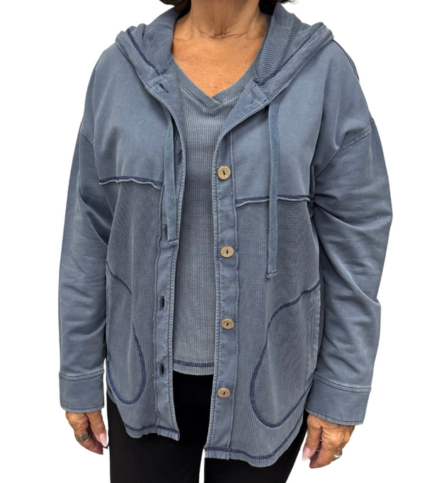 Mixed Texture Hoodie