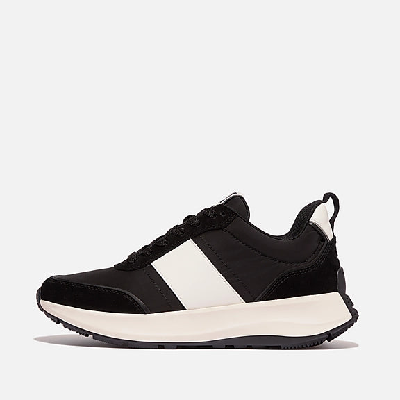 F-MODE Flow Fabric/Suede/Leather Flatform Sneakers