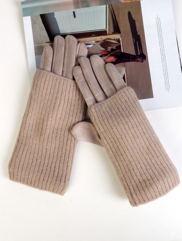 Double Layer Knit Gloves