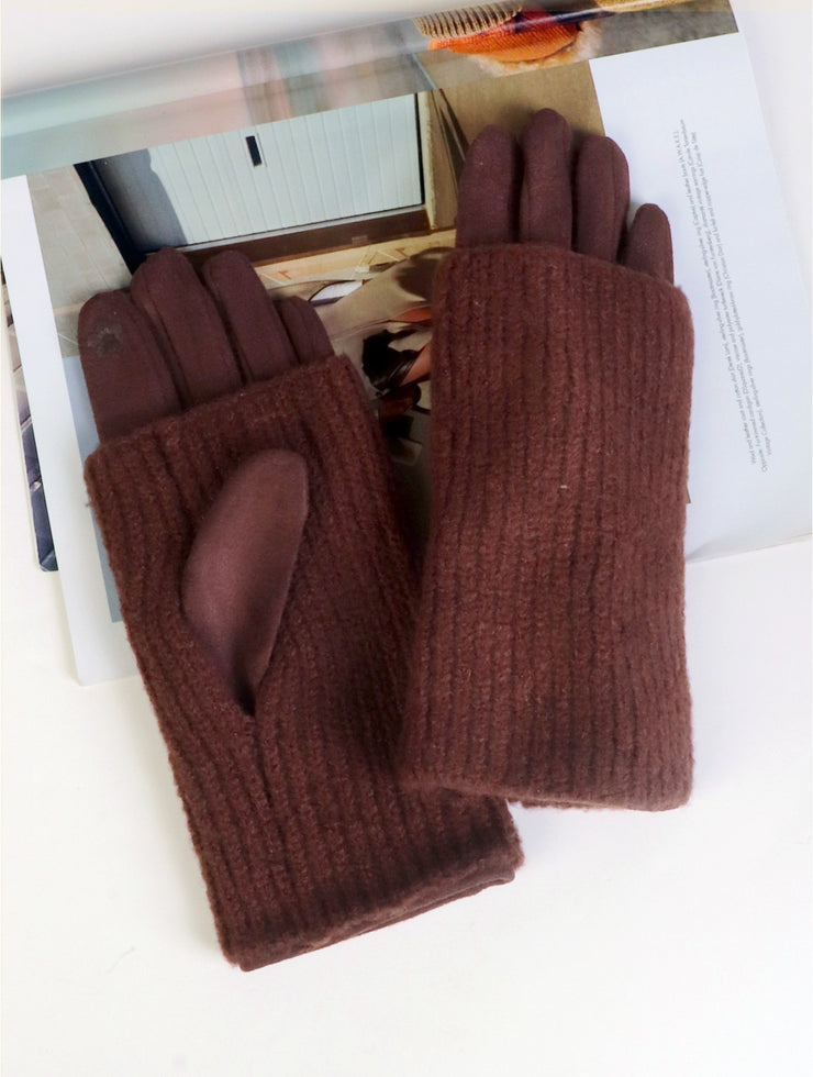 Double Layer Knit Gloves