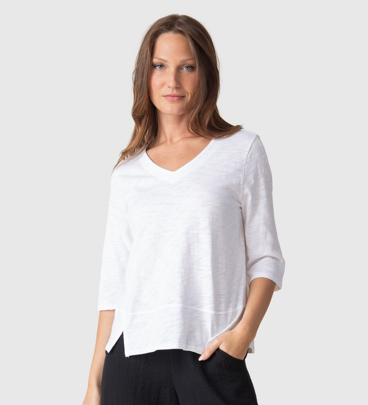 V-Neck 3/4 Sleeve Top