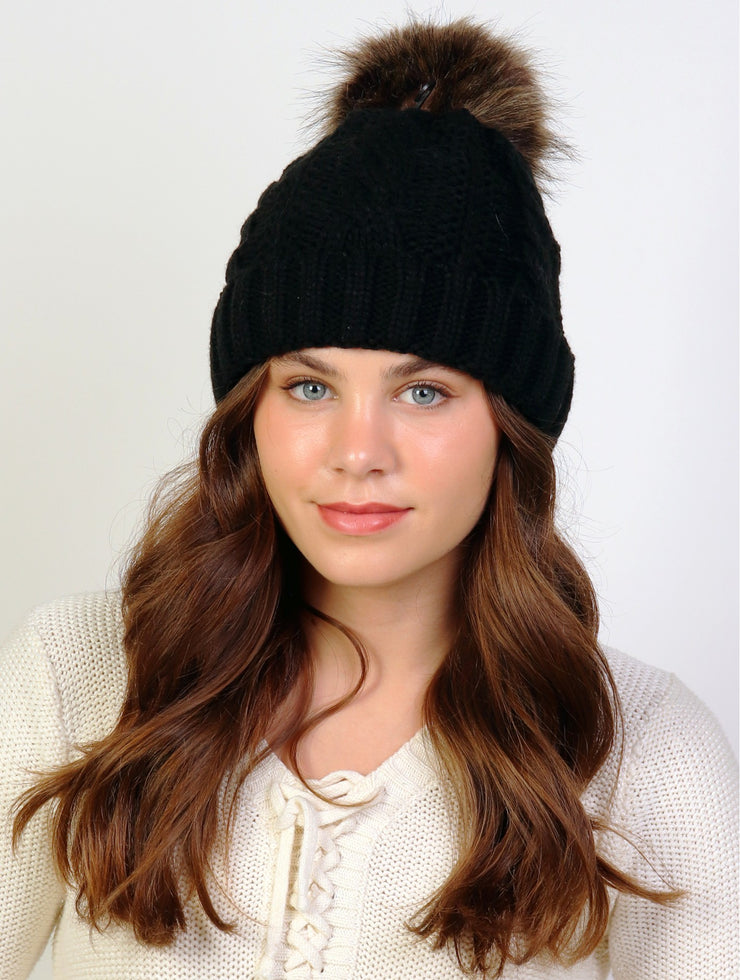 PomPom Knit Hat