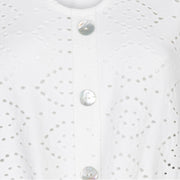 Eyelet Button Tie Up Top