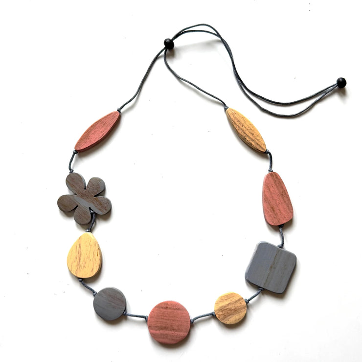 Mixed Shape Flower Necklace