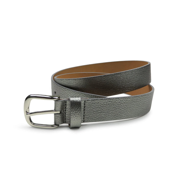 Pebbled Italian Leather Belt
