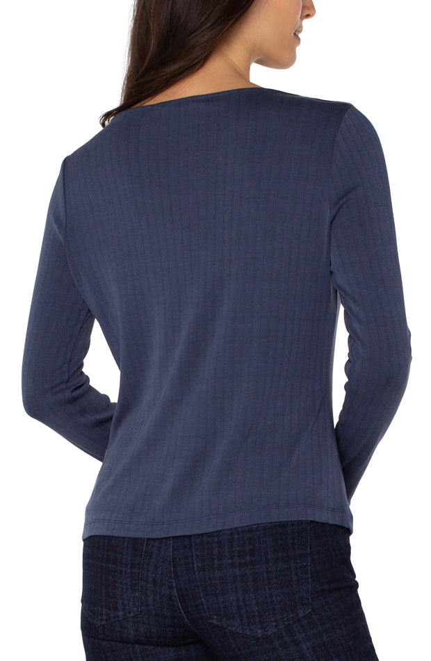 Long Sleeve Boat Knit Top
