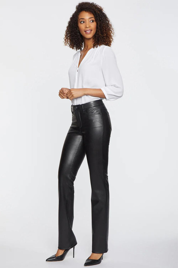 Faux Leather Marilyn Straight Pants Sculpt-Her™ Collection - Black Black