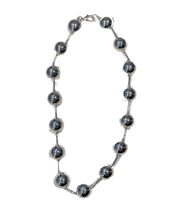 MERX Large Silver Ball Necklace