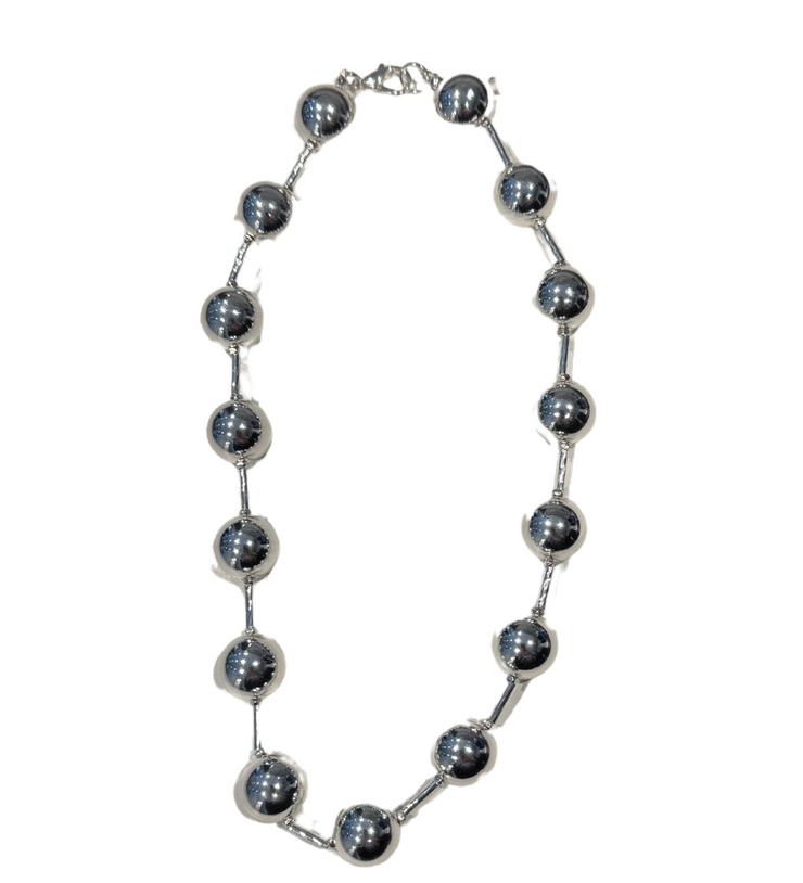 MERX Large Silver Ball Necklace
