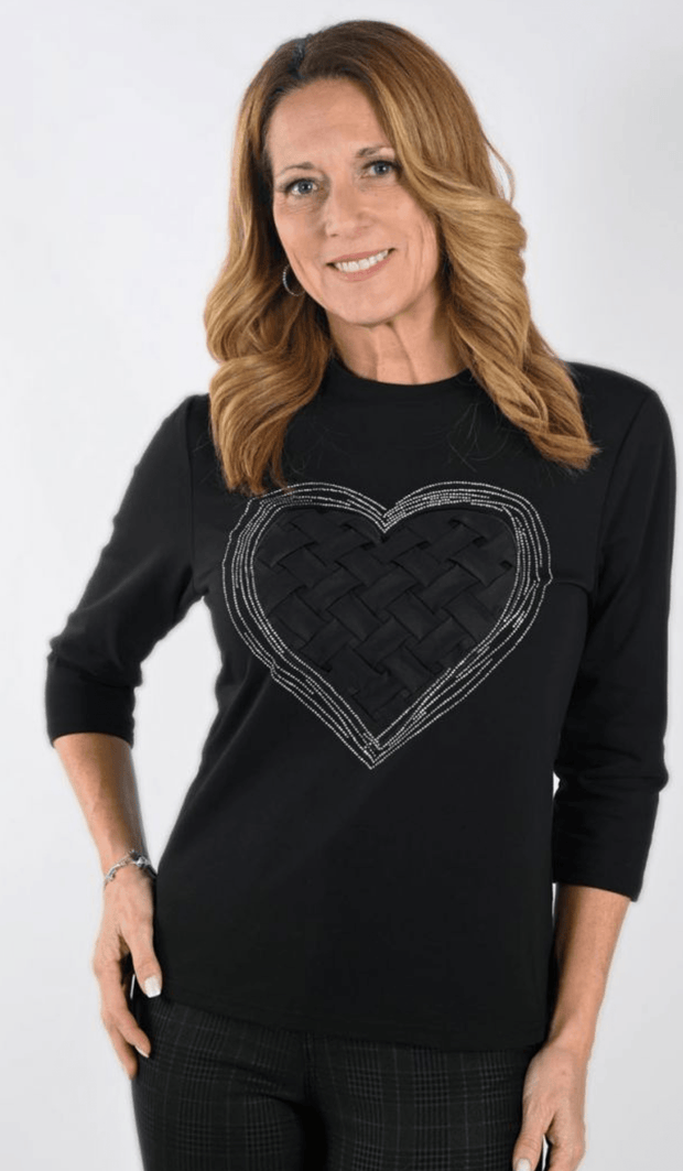 Woven Heart Detail Sweater