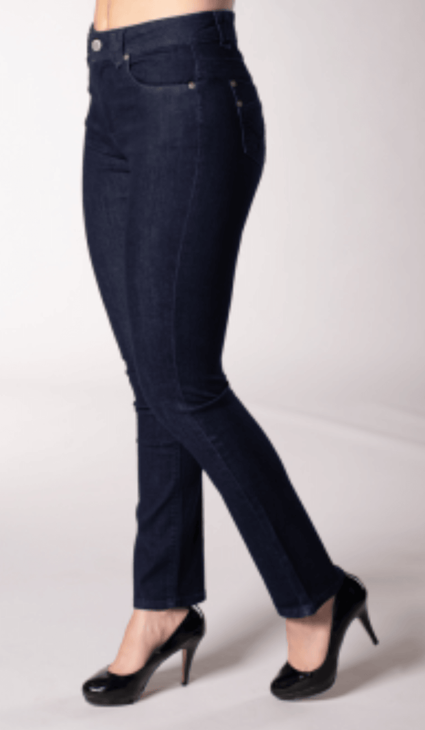 Angela Fit Zip Front Jeans