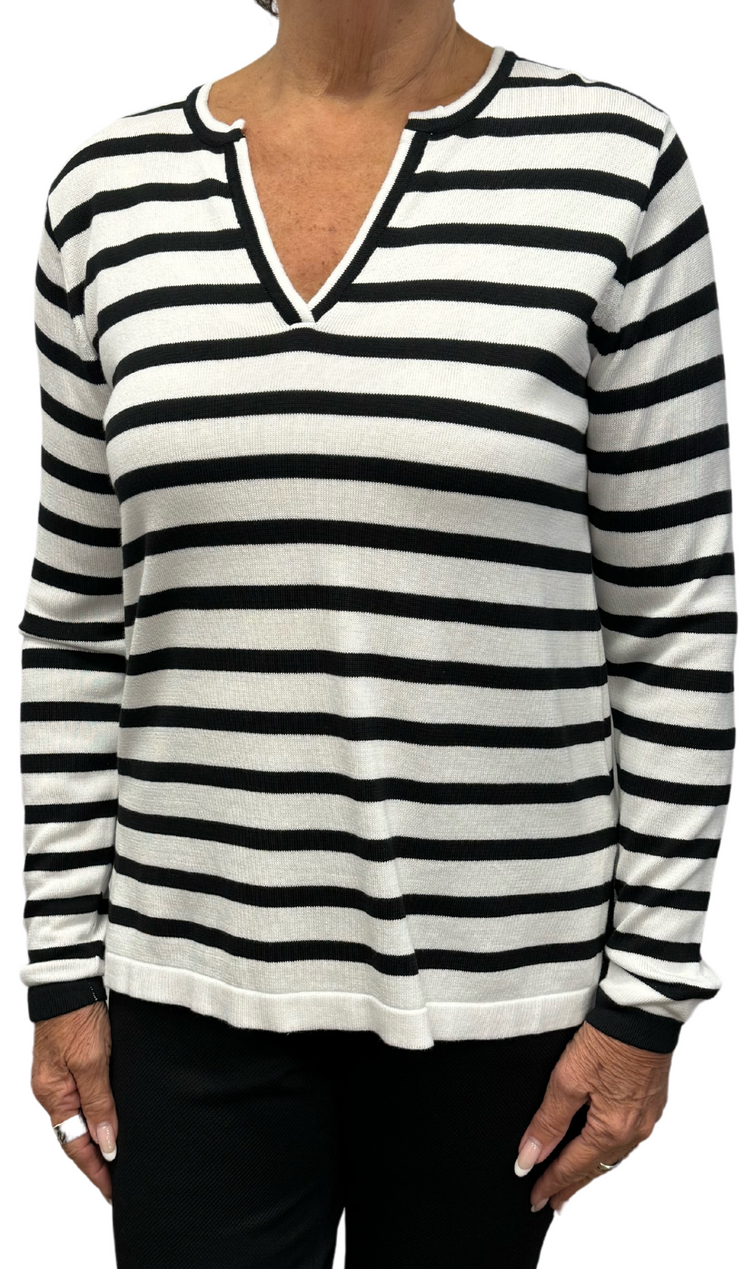 V-Neck Striped Sweater