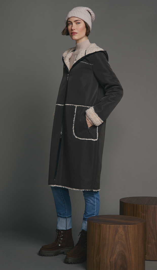 Faux Fur lined Coat