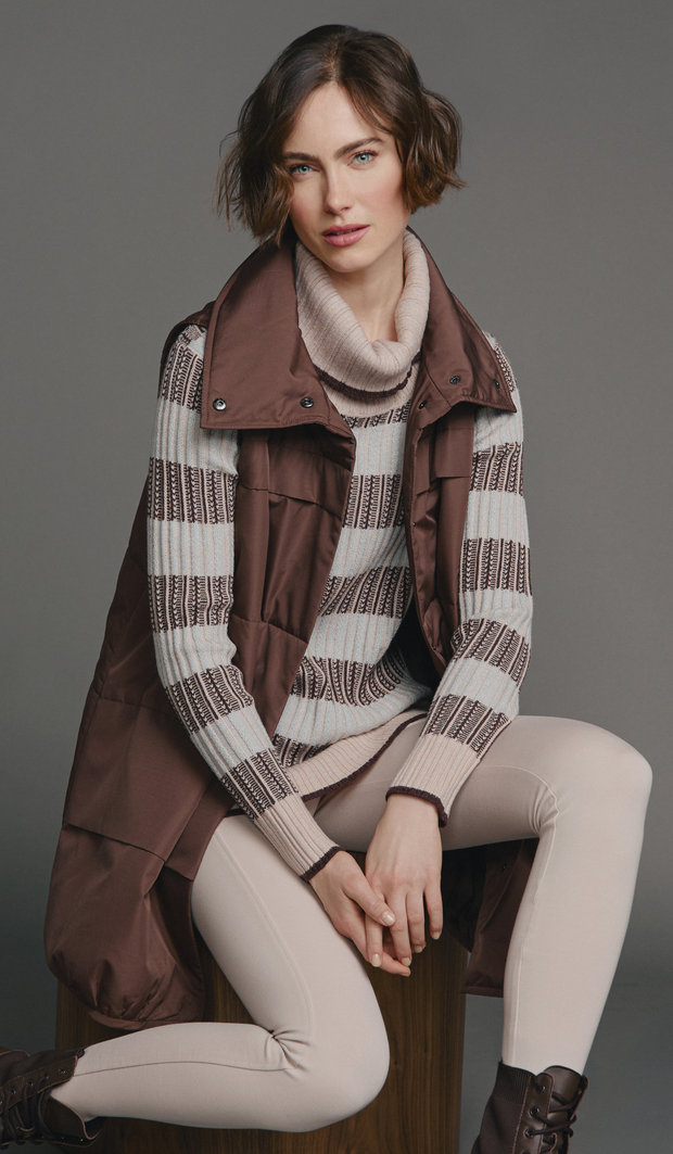 Patterened Knit Turtleneck
