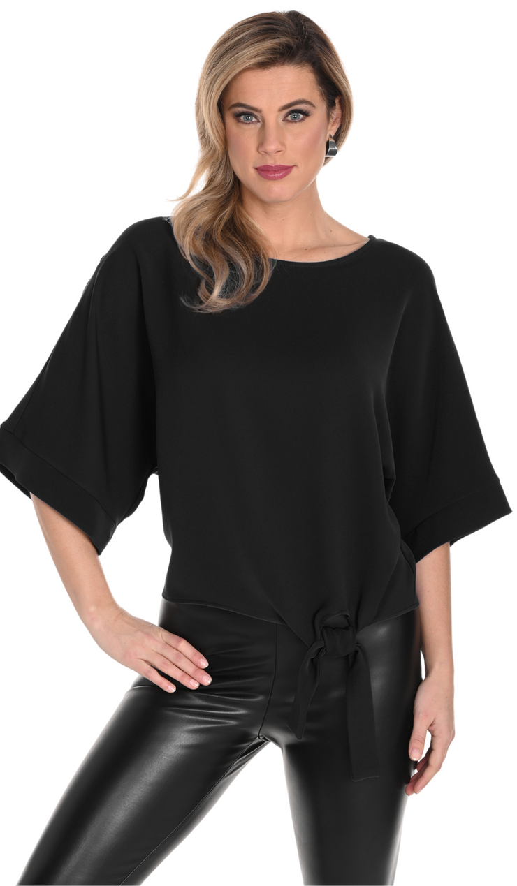 Tie Front Dolman Sleeve Top