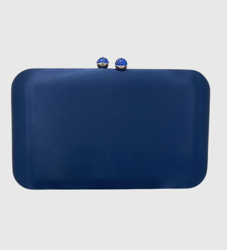 Satin Jewel Closure Clutch