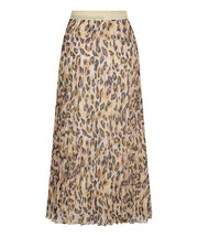 Leopard Pleated Skirt