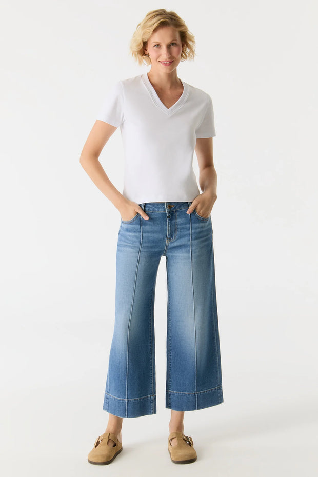 "Vanessa" Midwaist Dropped 5 Pocket Jeans