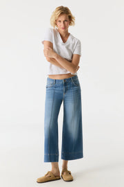 "Vanessa" Midwaist Dropped 5 Pocket Jeans