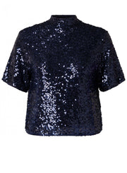 Philomena Sequin Short Sleeve Top