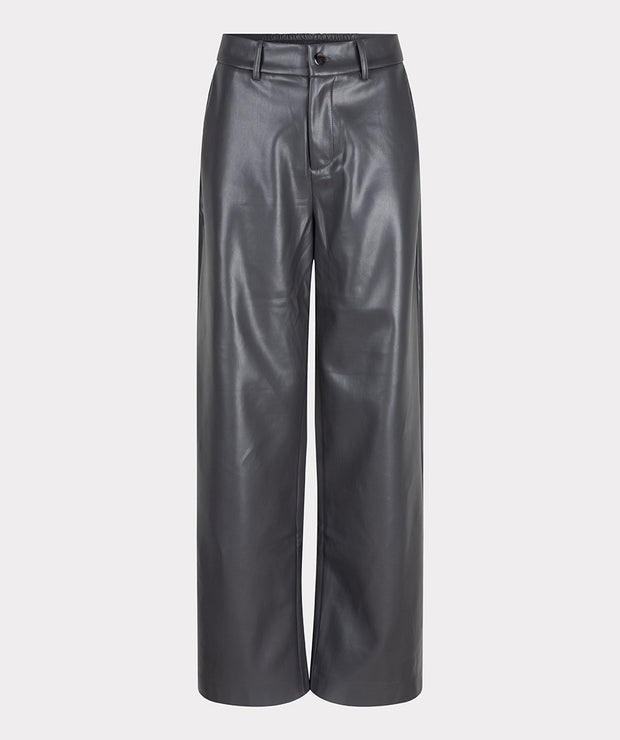 Wide Vegan Leather Trouser