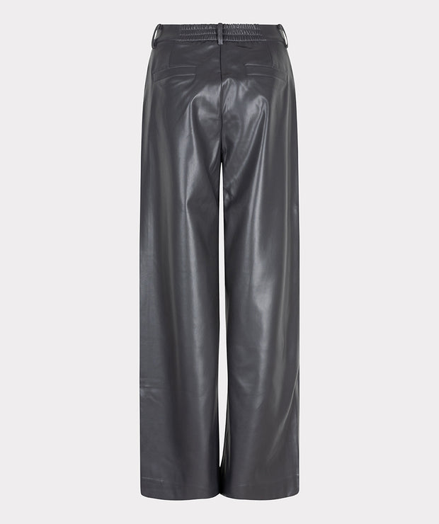 Wide Vegan Leather Trouser