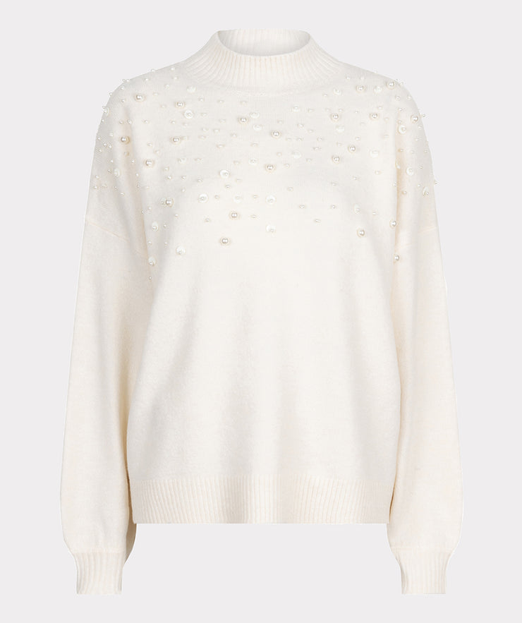 Beaded Crew Neck Sweater