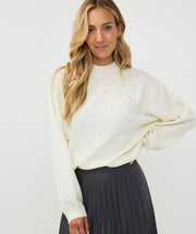 Beaded Crew Neck Sweater