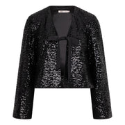 Sequins with Bow Cardigan
