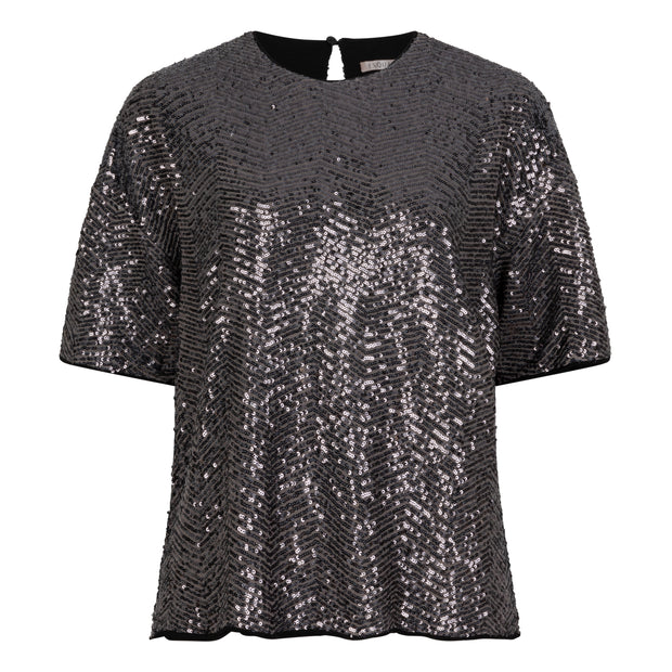 Zigzag Pattern Sequin Top