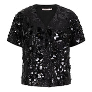 V-Neck Sequins Top