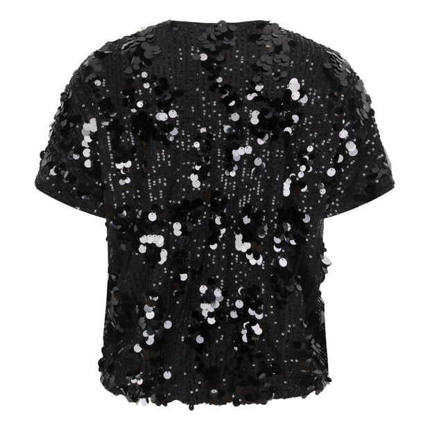 V-Neck Sequins Top