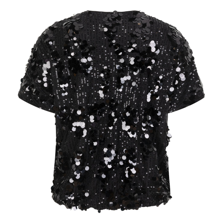 V-Neck Sequins Top