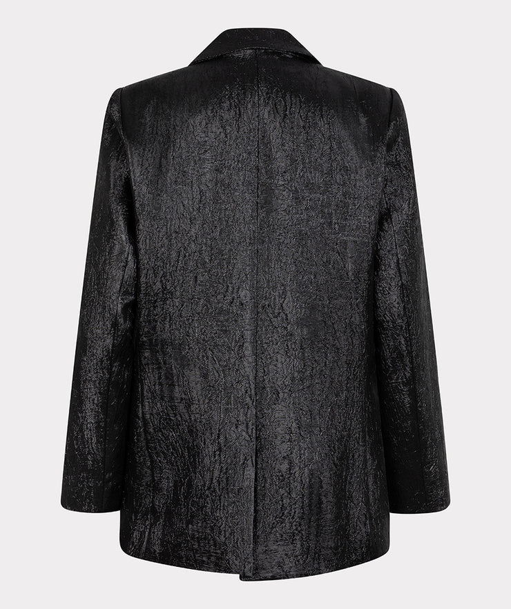 Crinkle Metallic Blazer