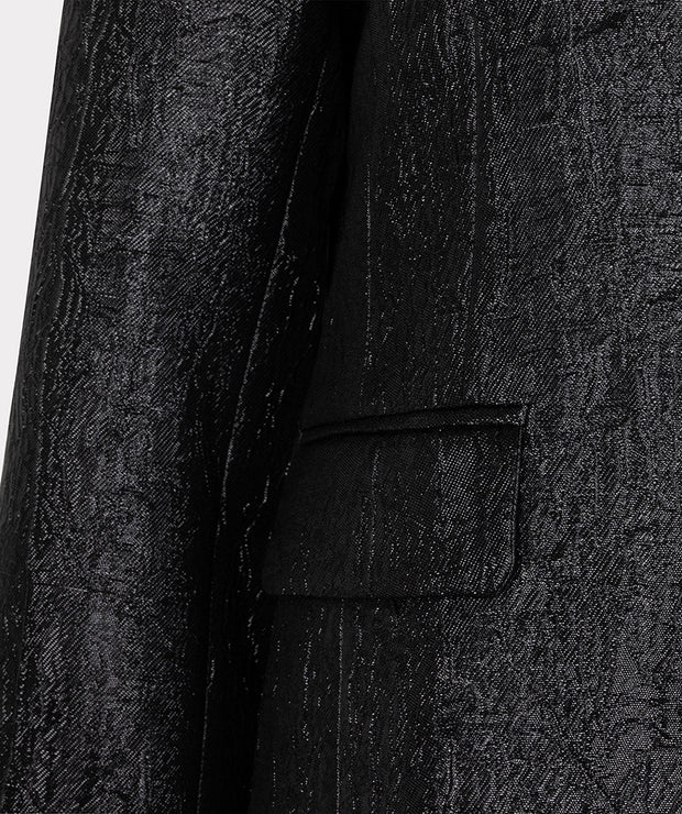 Crinkle Metallic Blazer