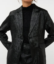 Crinkle Metallic Blazer