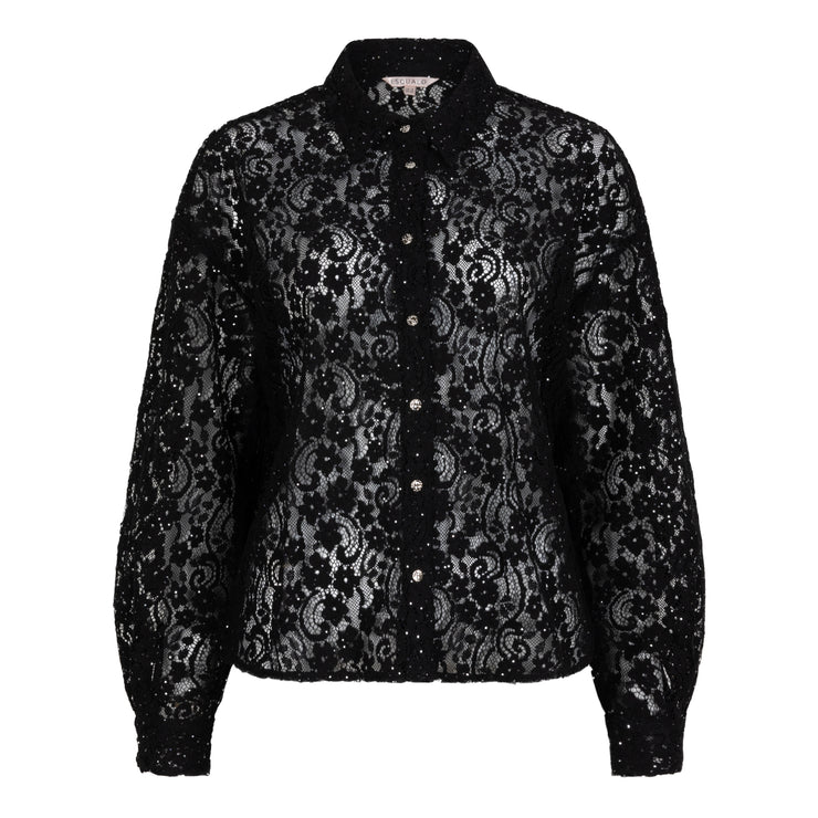 Lace Sequins Blouse