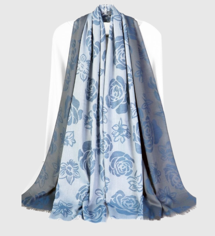 Rose Print Pashmina