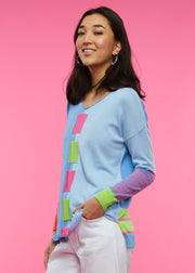 Intarsia Squares Sweater