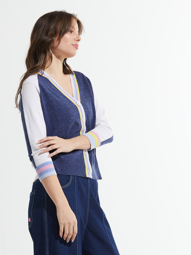 Stripe Trim Cardigan