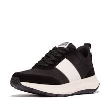 F-MODE Flow Fabric/Suede/Leather Flatform Sneakers
