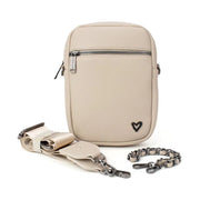 Hope Vegan Leather Phone Crossbody Bag - Sand