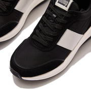 F-MODE Flow Fabric/Suede/Leather Flatform Sneakers