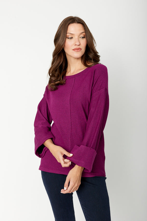 Needle Rib Boxy Top