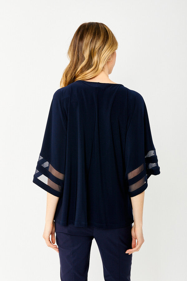 Dolman Sleeve Zip Neck Top