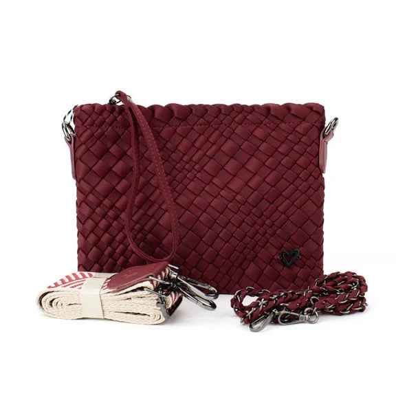 Charlotte Woven Crossbody - Wine