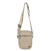 Hope Vegan Leather Phone Crossbody Bag - Sand