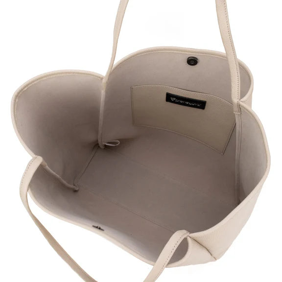 Keele Oversized Vegan Leather Tote - Sand